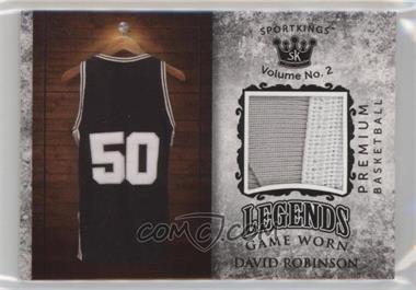 2021 Sportkings Volume 2 - Legends Game Worn Premium Materials - Black #LPM-24 - David Robinson