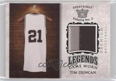 2021 Sportkings Volume 2 - Legends Game Worn Premium Materials - Silver #LPM-18 - Tim Duncan /25