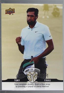 2021 Upper Deck All-Sports Game Dated Moments - [Base] - Gold #14 - (Aug. 23, 2021) – Tony Finau Completes Fantastic Finish in New Jersey by Prevailing in Playoff at Liberty National