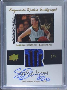 2021 Upper Deck Goodwin Champions - Exquisite Collection 2003-04 Rookie Auto Materials - Gold Spectrum #03T-SI - Sabrina Ionescu /5