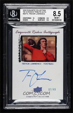2021 Upper Deck Goodwin Champions - Exquisite Collection 2009-10 Rookie Auto #09T-TL - Trevor Lawrence /49 [BGS 8.5 NM‑MT+]