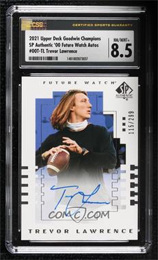 2021 Upper Deck Goodwin Champions - SP Authentic 2000 Future Watch Auto #00T-TL - Trevor Lawrence /299 [CSG 8.5 NM/Mint+]