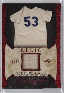 2022 Leaf In The Game Used Sports - Game Used Memorabilia - Red Pattern #GUM-09 - Don Drysdale /40