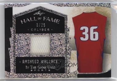 2022 Leaf In The Game Used Sports - Hall Of Fame Caliber - Silver Pattern #HC-17 - Rasheed Wallace