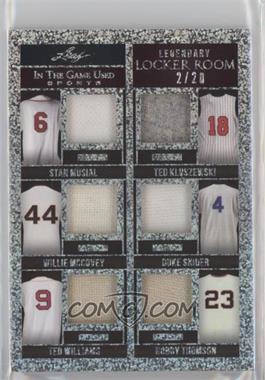 2022 Leaf In The Game Used Sports - Legendary Locker Room - Silver Pattern #LR-15 - Stan Musial, Ted Kluszewski, Willie McCovey, Duke Snider, Ted Williams, Bobby Thomson /20