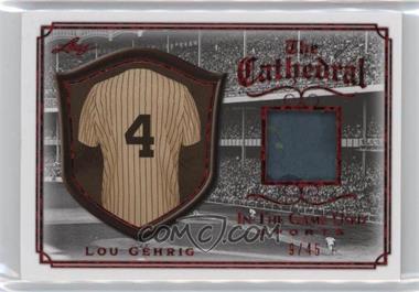 2022 Leaf In The Game Used Sports - The Cathedral Materials - Red Pattern #TC-11 - Lou Gehrig /45
