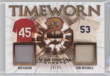 2022 Leaf In The Game Used Sports - Timeworn 2 - Bronze #TW-02 - Bob Gibson, Don Drysdale /35 [EX to NM]