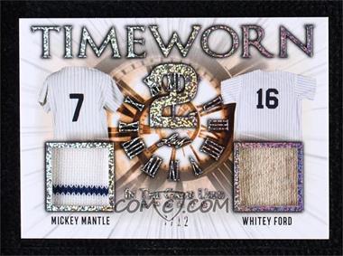 2022 Leaf In The Game Used Sports - Timeworn 2 - Silver Pattern #TW-15 - Mickey Mantle, Whitey Ford /12