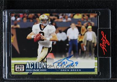 2022 Leaf Pro Set Sports - Action Ink Autographs - Navy Blue #AI-DB1 - Drew Brees /6 [Uncirculated]