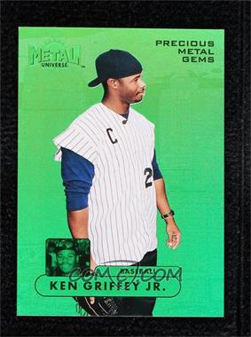 2022 Skybox Metal Universe Champions - 1997-98 Retro Metal Universe Championship - Green Precious Metal Gems #RMUC-20 - Ken Griffey Jr. /10