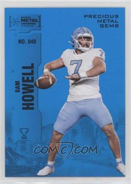 2022 Skybox Metal Universe Champions - [Base] - Precious Metal Gems Blue #049 - Sam Howell /50