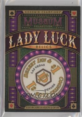 2022 Upper Deck Goodwin Champions - Museum Collection Lady Luck Casino Chip Relics #MCL-13 - Desert Inn Casino Las Vegas Nevada $1 Chip 1991