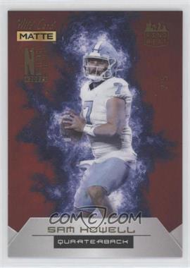 2022 Wild Card MATTE National Convention - Rising Heat Football - Red - Blue Flames #RHN-17 - Sam Howell /5