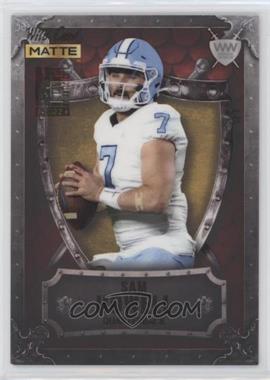 2022 Wild Card MATTE National Convention - Weekend Warriors Football - Red - Silver Frame / Gold Shield #WWN-23 - Sam Howell /1