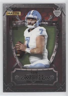 2022 Wild Card MATTE National Convention - Weekend Warriors Football - Red - Silver Frame / Green Shield #WWN-23 - Sam Howell /4