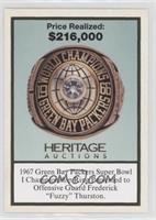 1967 Green Bay Packers Super Bowl Ring