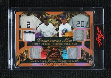 2023 Leaf Art of Sport - Renaissance Men - Bronze Spectrum Holofoil #RM-13 - Derek Jeter, Bernie Williams, Mariano Rivera, Jorge Posada /35 [Uncirculated]