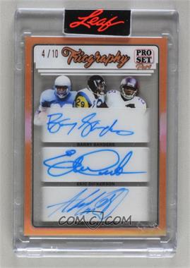 2023 Leaf Pro Set Pure - Triography - Bronze Spectrum #T-11 - Barry Sanders, Eric Dickerson, Adrian Peterson /10 [Uncirculated]