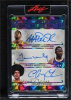 Magic Johnson, James Worthy, Chevy Chase [Uncirculated] #/8