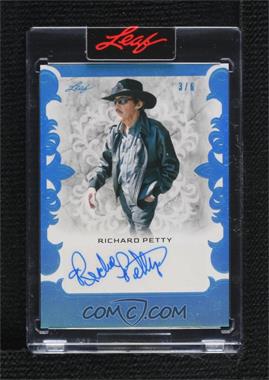 2023 Leaf Superlative - Superlative Signatures - Platinum Blue Spectrum #SS-RP1 - Richard Petty /6 [Uncirculated]