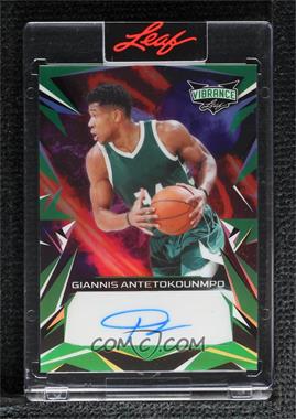 2023 Leaf Vibrance - [Base] - Green Prismatic #BA-GA1 - Giannis Antetokounmpo /9 [Uncirculated]