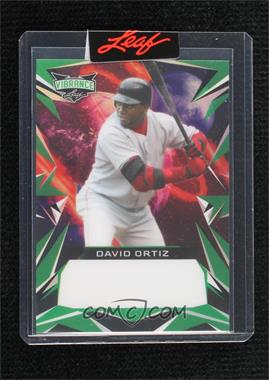 2023 Leaf Vibrance - [Base] - Pre-Production Proof Green Prismatic Unsigned #BA-DO1 - David Ortiz /1 [Uncirculated]