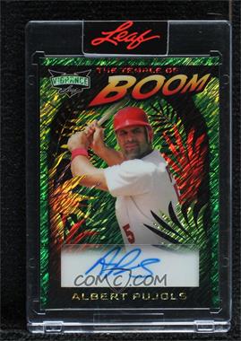 2023 Leaf Vibrance - The Temple of Boom - Green Shimmer #TTB-AP1 - Albert Pujols /1 [Uncirculated]