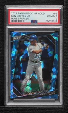 2023 Panini National Convention VIP Gold Pack - [Base] - Blue Sparkle Prizm #55 - Ken Griffey Jr. /149 [PSA 10 GEM MT]