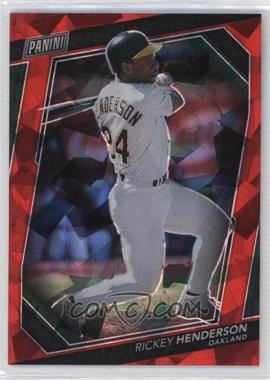 2023 Panini National Convention VIP Gold Pack - [Base] - Red Sparkle Prizm #48 - Rickey Henderson /199