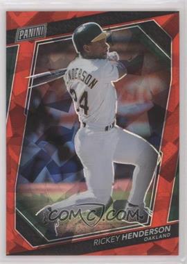 2023 Panini National Convention VIP Gold Pack - [Base] - Red Sparkle Prizm #48 - Rickey Henderson /199