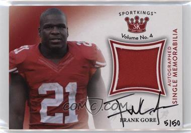2023 Sportkings Volume 4 - Autographed Single Memorabilia - Red #AM-FG2 - Frank Gore /50