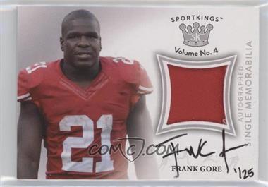 2023 Sportkings Volume 4 - Autographed Single Memorabilia - Silver #AM-FG2 - Frank Gore /25