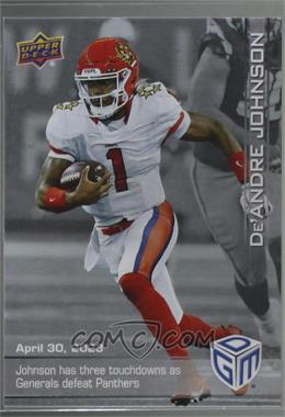 2023 Upper Deck All-Sports Game Dated Moments - [Base] - Silver #18 - (Apr. 30, 2023) - De'Andre Johnson has Three Touchdowns as Generals Defeat Panthers