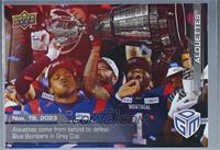 (Nov. 19, 2023) - Alouettes Come From Behind to Defeat Blue Bombers in Grey Cup
