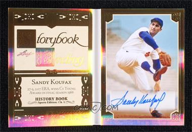 2024 Leaf History Book Sports Chapter One - Storybook Ending - Gold Holo Foil #SE-SK1 - Sandy Koufax /1