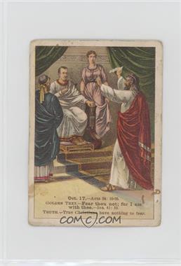 1876-1933 Cook Bible Lesson Picture Cards - [Base] #19-3-42 - Paul Before the Roman Governor [Poor to Fair]