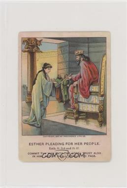 1878-1936 Eaton & Mains Berean Lesson Pictures - [Base] #11-4-42 - Esther Pleading for Her People [Poor to Fair]