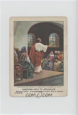 1878-1936 Eaton & Mains Berean Lesson Pictures - [Base] #33-3-5 - Carrying Help to Jerusalem [Poor to Fair]