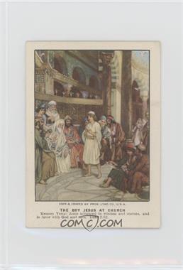 1878-1936 Eaton & Mains Berean Lesson Pictures - [Base] #42-3-7 - The Boy Jesus at Church [Poor to Fair]