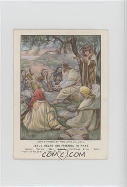 1878-1936 Eaton & Mains Berean Lesson Pictures - [Base] #43-1-10 - Jesus Helps His Friends to Pray [Good to VG‑EX]