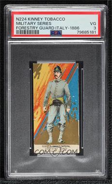 1887 Kinney Tobacco Sweet Caporal Military and Naval Uniforms - Tobacco N224 #_FOGU - Forestry Guard, Italy - 1886 [PSA 3 VG]