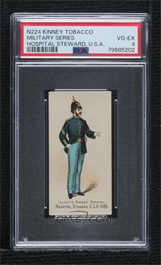 1887 Kinney Tobacco Sweet Caporal Military and Naval Uniforms - Tobacco N224 #_HOST - Hospital Steward, U.S.A. 1886 [PSA 4 VG‑EX]
