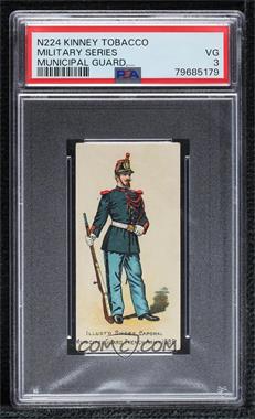1887 Kinney Tobacco Sweet Caporal Military and Naval Uniforms - Tobacco N224 #_MUGF - Municipal Guard, French Army 1886 [PSA 3 VG]