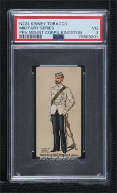 1887 Kinney Tobacco Sweet Caporal Military and Naval Uniforms - Tobacco N224 #_PMKJ - Private, Mount. Corps, Kingston, V.M. Jamaica [PSA 3 VG]