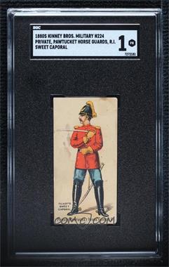 1887 Kinney Tobacco Sweet Caporal Military and Naval Uniforms - Tobacco N224 #_PPHG - Private, Pawtucket Horse Guards, R.I. [SGC 1 PR]