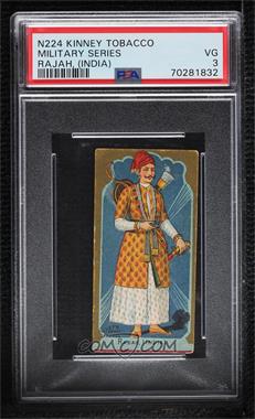 1887 Kinney Tobacco Sweet Caporal Military and Naval Uniforms - Tobacco N224 #_RAIN - Rajah, (India) [PSA 3 VG]