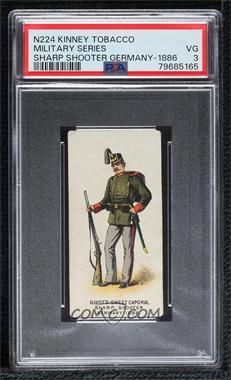 1887 Kinney Tobacco Sweet Caporal Military and Naval Uniforms - Tobacco N224 #_SHSG - Sharp Shooter Germany - 1886 [PSA 3 VG]