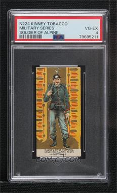 1887 Kinney Tobacco Sweet Caporal Military and Naval Uniforms - Tobacco N224 #_SOAR - Soldier of Alpine Regts. Italy-1886 [PSA 4 VG‑EX]