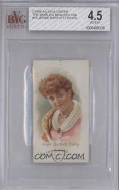 1888 Allen & Ginter The World's Beauties - Tobacco N26 #JEBA - Jessie Bartlett Davis [BVG 4.5 VG‑EX+]