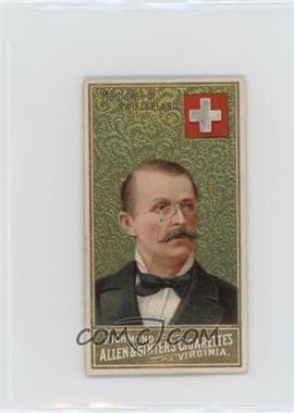 1889 Allen & Ginter World's Sovereigns - Tobacco N34 #_SWI - President of Switzerland [Good to VG‑EX]